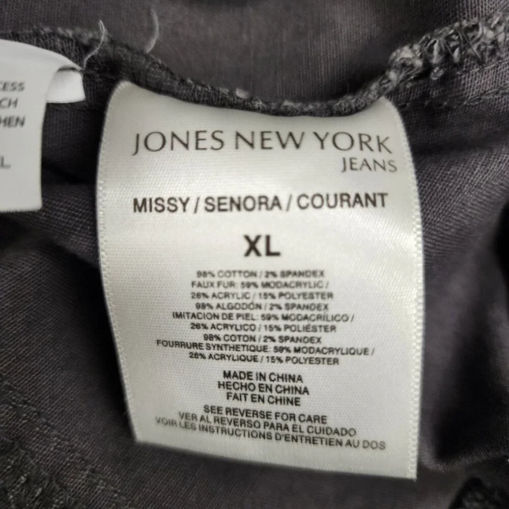 Jones of New York Jacket - Black & Gray Snakeskin Print - Size XL - Picture 12 of 13